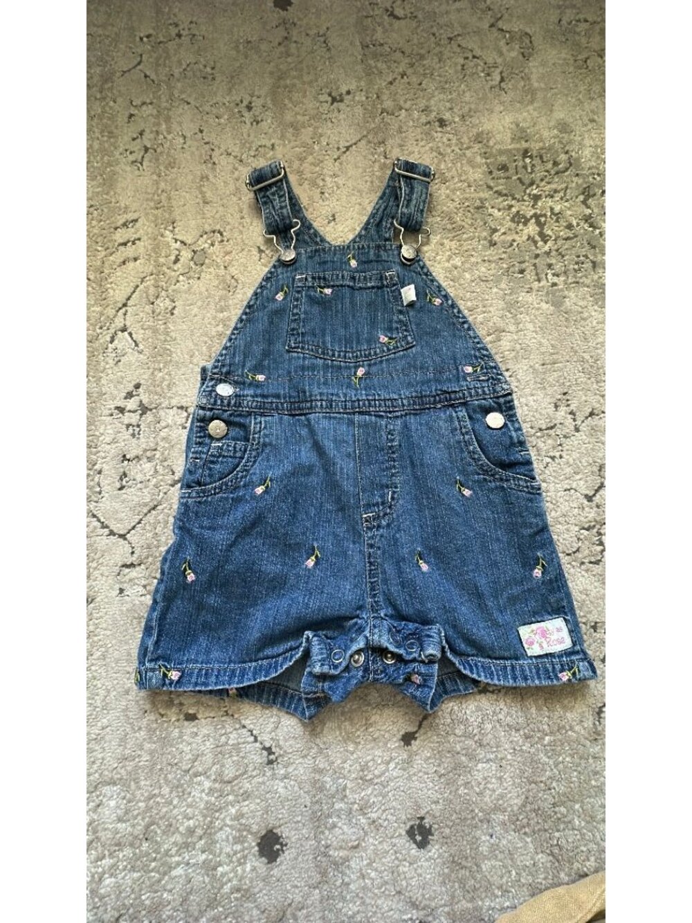 carters floral embroidery shortalls size 12 months